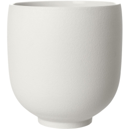 Ghiveci ERNST, d20 h21 cm, ceramica, alb natur
