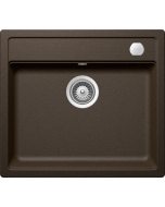 Chiuveta bucatarie Schock Mono N-100 Cristadur Bronze 570 x 510 mm cu sifon automat, granit, montare pe blat, maro bronz