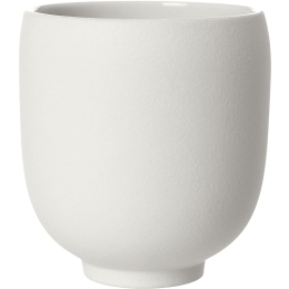 Ghiveci ERNST, d14 h15 cm, ceramica, alb natur