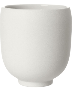 Ghiveci ERNST, d14 h15 cm, ceramica, alb natur